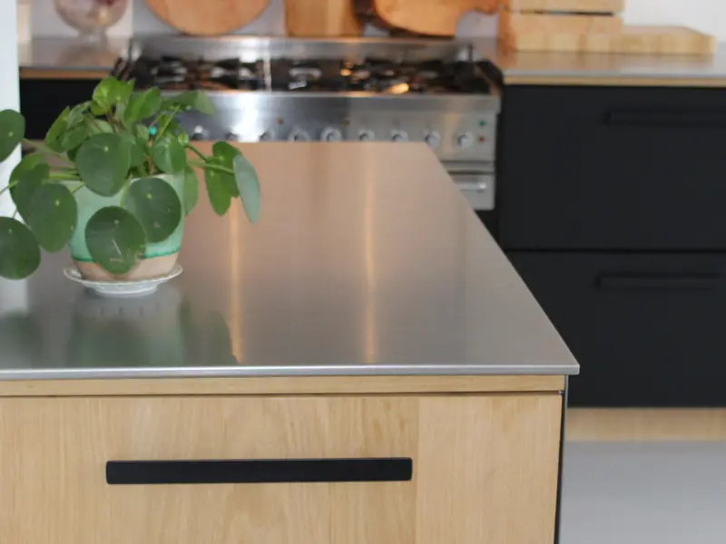 RVS keukenblad IKEA keuken